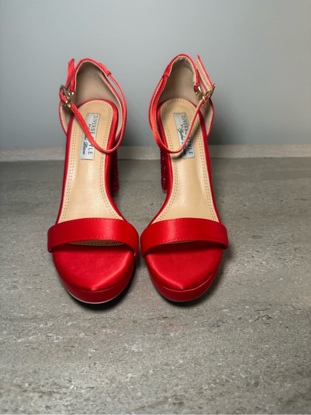 Red Rhinestone Heels - Picture 2 of 3